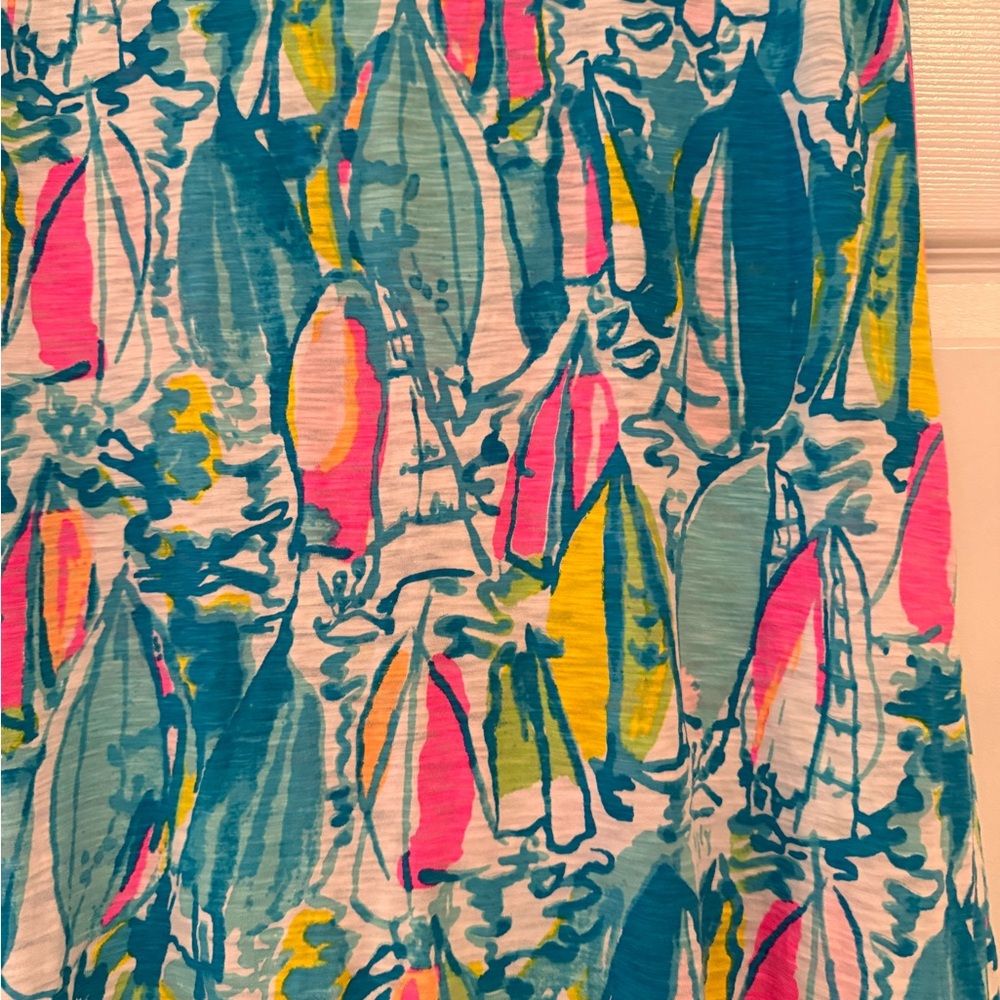 Lilly Pulitzer Jessica short sleeve dress Beach and Bae Sailboat - Picture 2 of 5